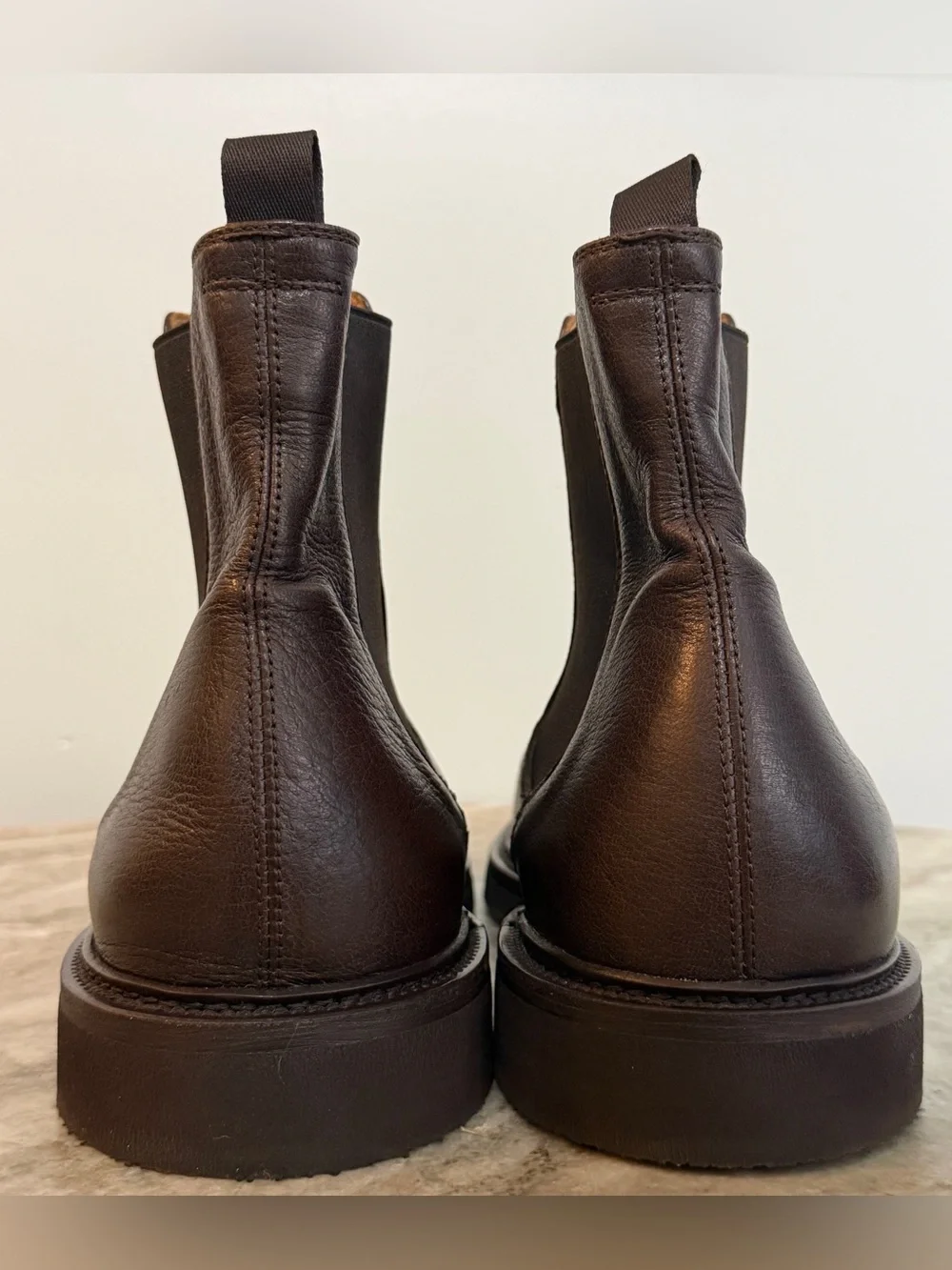 OFFICINE CREATIVE Hopkins Flexi Chelsea Boots Brown Leather Ankle 46 /13 US